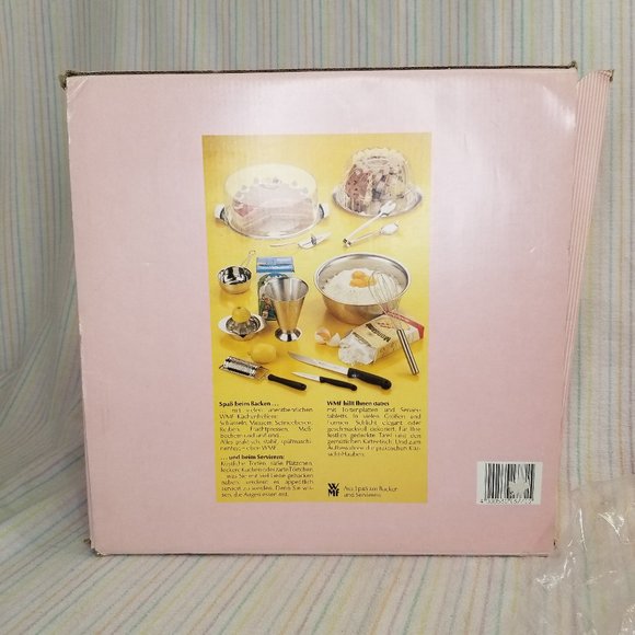 Vintage WMF Cromargan 18/10 Stainless Steel Cake Tray Plastic Cover Germany Box - Picture 4 of 9